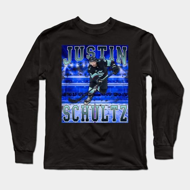 Justin Schultz Long Sleeve T-Shirt by Gojes Art